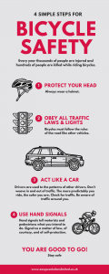 Simple Steps to Bicycle safety infographic
